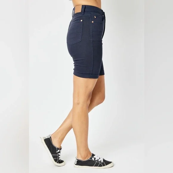 Judy Blue High Waist Tummy Control Bermuda Shorts - Picture 3 of 6